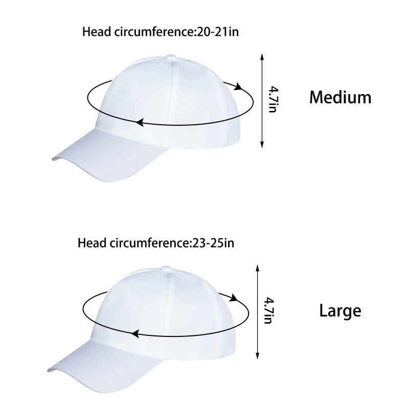 Yookat 10 Pieces Baseball Caps - White DIY Sun Hats for Kids - Image 2